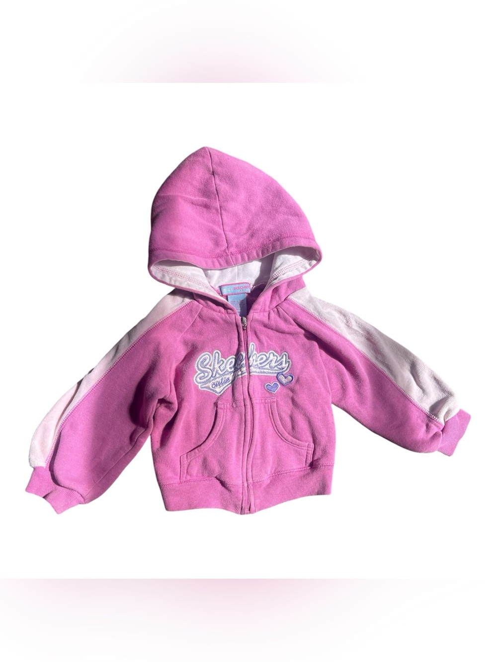 Skechers Two-Tone Pink Hooded Zip Sweatshirt